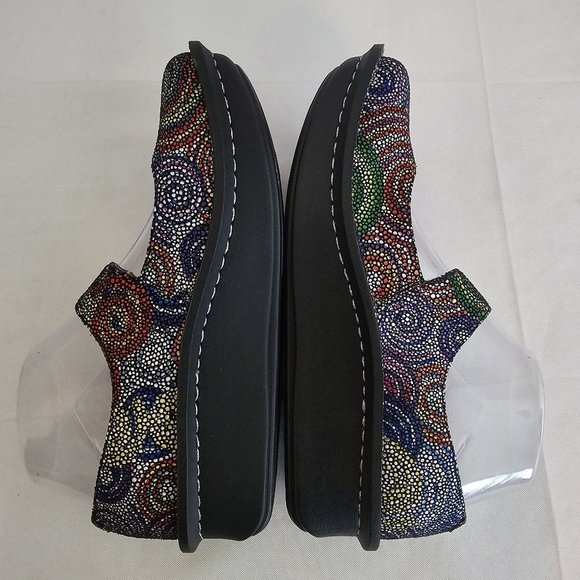 Alegria Paloma Mary Jane Shoes Bullseye Multicolor Swirl Comfort Flats Size 37 - Picture 7 of 12